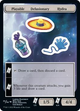 Playable Delusionary Hydra - Unfinity Magic: The Gathering trading card