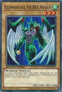 Elemental HERO Avian - Speed Duel GX: Midterm Paradox (SGX2) #SGX2-ENA01 - Common / Short Print YuGiOh Trading Card