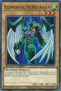 Elemental HERO Avian - Speed Duel GX: Midterm Paradox (SGX2) #SGX2-ENA01 - Common / Short Print YuGiOh Trading Card