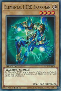 Elemental HERO Sparkman - Speed Duel GX: Midterm Paradox (SGX2) #SGX2-ENA04 - Common / Short Print YuGiOh Trading Card