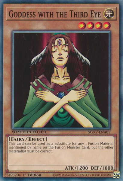 Goddess with the Third Eye - Speed Duel GX: Midterm Paradox YuGiOh trading card
