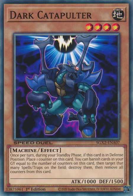 Dark Catapulter trading card from Speed Duel GX: Midterm Paradox Dark Catapulter - Speed Duel GX: Midterm Paradox YuGiOh trading card