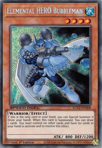 Elemental HERO Bubbleman (Secret Rare) - Speed Duel GX: Midterm Paradox (SGX2) #SGX2-ENA08 - Secret Rare YuGiOh Trading Card