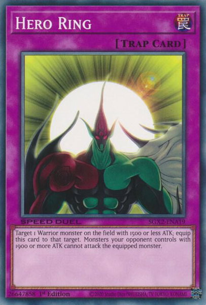 Hero Ring trading card from Speed Duel GX: Midterm Paradox Hero Ring - Speed Duel GX: Midterm Paradox YuGiOh trading card