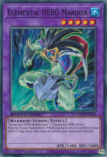 Elemental HERO Mariner - Speed Duel GX: Midterm Paradox YuGiOh trading card