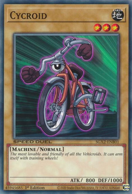 Cycroid trading card from Speed Duel GX: Midterm Paradox Cycroid - Speed Duel GX: Midterm Paradox YuGiOh trading card