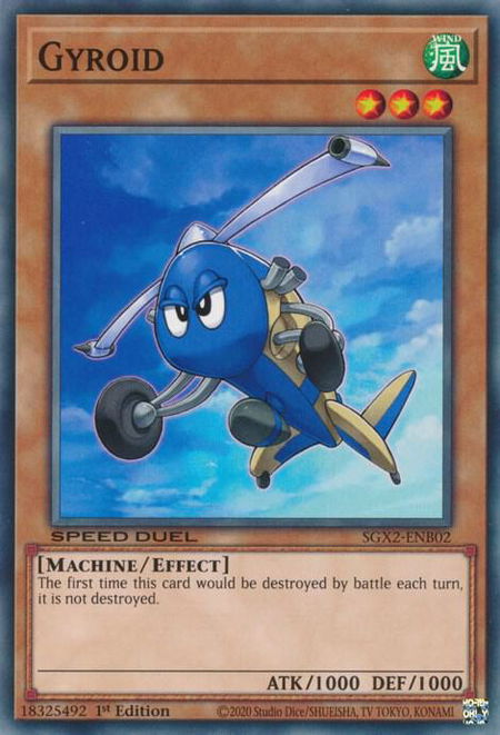 Gyroid trading card from Speed Duel GX: Midterm Paradox Gyroid - Speed Duel GX: Midterm Paradox YuGiOh trading card