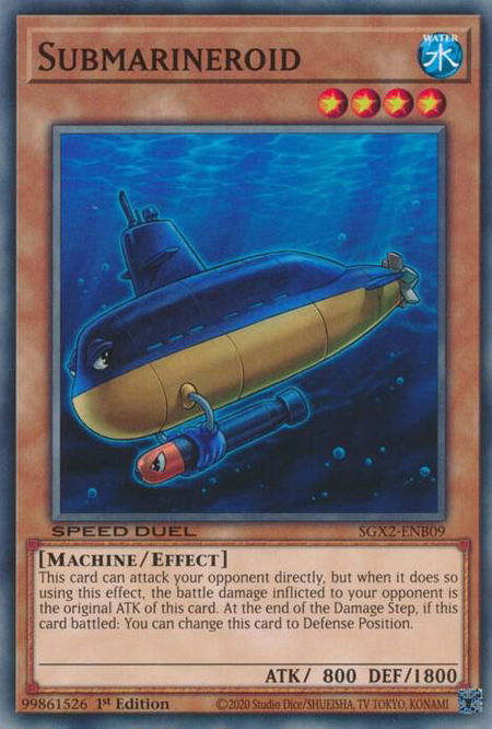Submarineroid trading card from Speed Duel GX: Midterm Paradox Submarineroid - Speed Duel GX: Midterm Paradox YuGiOh trading card