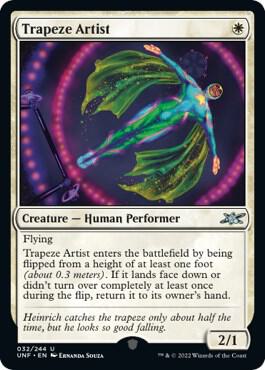 Trapeze Artist - Unfinity Magic: The Gathering trading card