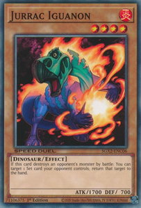 Jurrac Iguanon - Speed Duel GX: Midterm Paradox (SGX2) #SGX2-ENC06 - Common / Short Print YuGiOh Trading Card