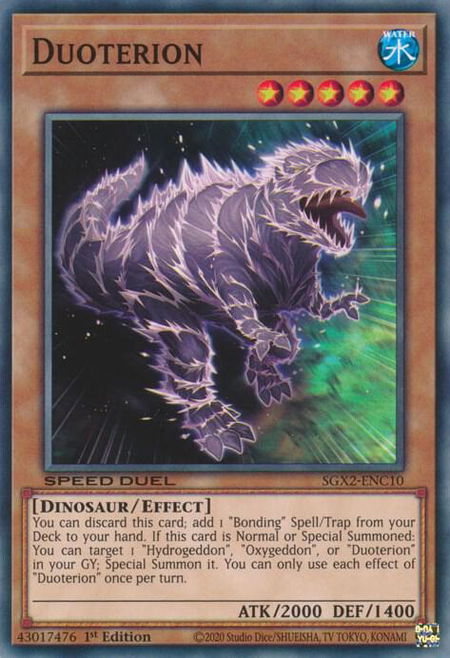 Duoterion trading card from Speed Duel GX: Midterm Paradox Duoterion - Speed Duel GX: Midterm Paradox YuGiOh trading card