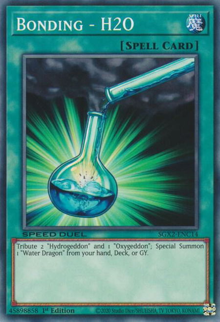 Bonding - H2O trading card from Speed Duel GX: Midterm Paradox Bonding - H2O - Speed Duel GX: Midterm Paradox YuGiOh trading card