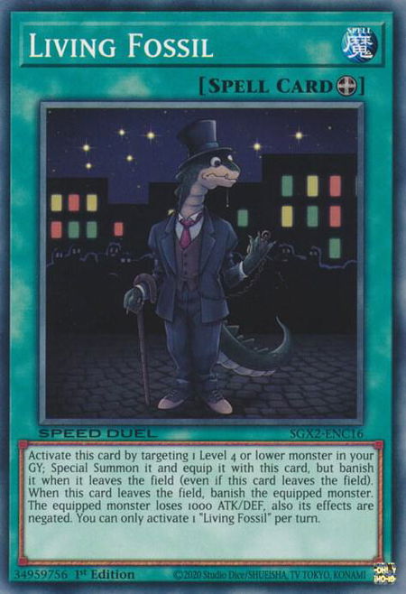 Living Fossil trading card from Speed Duel GX: Midterm Paradox Living Fossil - Speed Duel GX: Midterm Paradox YuGiOh trading card