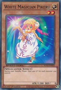White Magician Pikeru - Speed Duel GX: Midterm Paradox (SGX2) #SGX2-ENE02 - Common / Short Print YuGiOh Trading Card