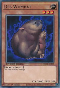 Des Wombat - Speed Duel GX: Midterm Paradox (SGX2) #SGX2-ENE03 - Common / Short Print YuGiOh Trading Card