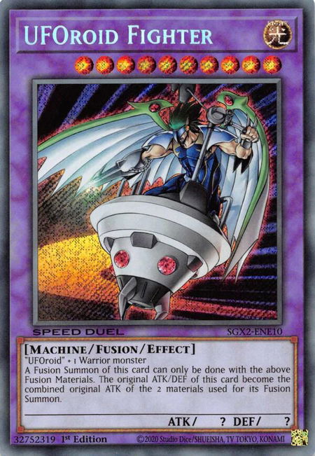 UFOroid Fighter (Secret Rare) - Speed Duel GX: Midterm Paradox YuGiOh trading card