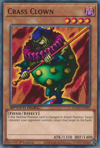 Crass Clown - Speed Duel GX: Midterm Paradox (SGX2) #SGX2-END03 - Common / Short Print YuGiOh Trading Card