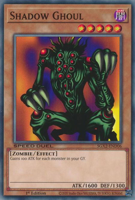 Shadow Ghoul trading card from Speed Duel GX: Midterm Paradox Shadow Ghoul - Speed Duel GX: Midterm Paradox YuGiOh trading card