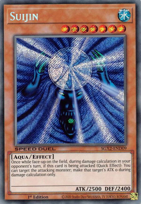 Suijin (Secret Rare) trading card from Speed Duel GX: Midterm Paradox Suijin (Secret Rare) - Speed Duel GX: Midterm Paradox YuGiOh trading card
