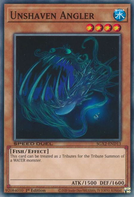 Unshaven Angler - Speed Duel GX: Midterm Paradox YuGiOh trading card