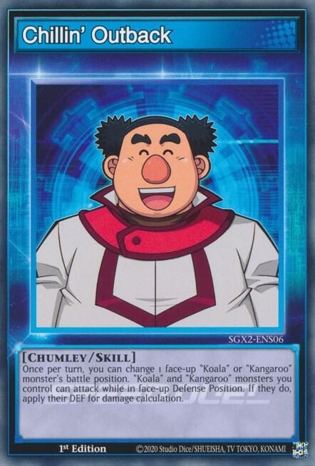 Chillin' Outback trading card from Speed Duel GX: Midterm Paradox Chillin' Outback - Speed Duel GX: Midterm Paradox YuGiOh trading card