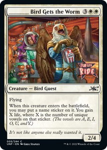 _____ Bird Gets the Worm - Unfinity (UNF) #5 - Common Magic: The Gathering Trading Card