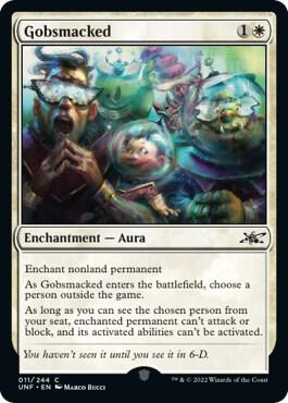 Gobsmacked trading card from Unfinity Gobsmacked - Unfinity Magic: The Gathering trading card