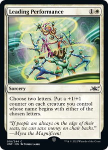 Leading Performance - Unfinity (UNF) #18 - Common Magic: The Gathering Trading Card