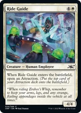 Ride Guide trading card from Unfinity Ride Guide - Unfinity Magic: The Gathering trading card