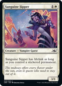 Sanguine Sipper - Unfinity (UNF) #26 - Common Magic: The Gathering Trading Card