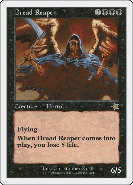 Dread Reaper trading card from Starter 1999 Dread Reaper - Starter 1999 Magic: The Gathering trading card