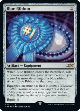 Blue Ribbon (Galaxy Foil) - Unfinity Magic: The Gathering trading card
