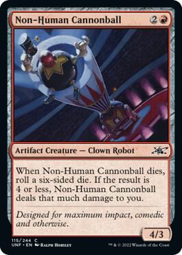 Non-Human Cannonball - Unfinity Magic: The Gathering trading card
