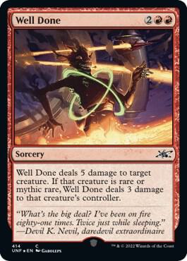 Well Done (Galaxy Foil) - Unfinity Magic: The Gathering trading card
