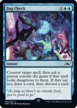 Bag Check trading card from Unfinity Bag Check - Unfinity Magic: The Gathering trading card