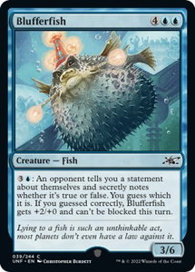 Blufferfish - Unfinity (UNF) #39 - Common Magic: The Gathering Trading Card