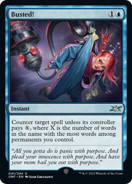 Busted! trading card from Unfinity Busted! - Unfinity Magic: The Gathering trading card