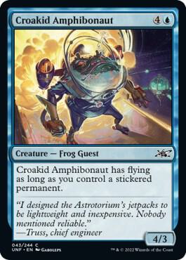 Croakid Amphibonaut - Unfinity Magic: The Gathering trading card