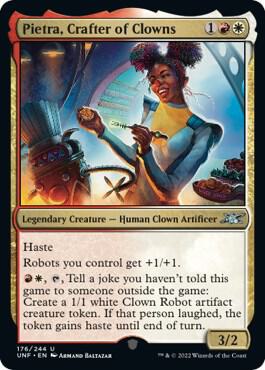 Pietra, Crafter of Clowns - Unfinity Magic: The Gathering trading card