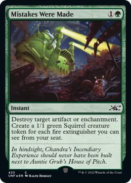 Mistakes Were Made (Galaxy Foil) - Unfinity Magic: The Gathering trading card
