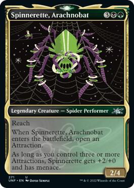 Spinnerette, Arachnobat (Showcase) - Unfinity Magic: The Gathering trading card