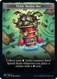 Ticket Bucket-Bot Token - Unfinity (UNF) #14 - Token Magic: The Gathering Trading Card