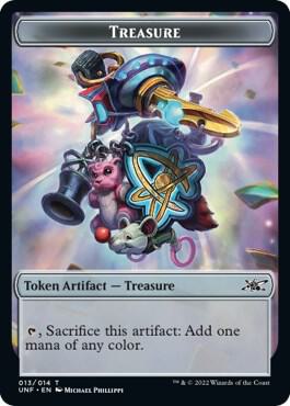 Treasure Token (013) - Unfinity Magic: The Gathering trading card