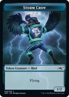 Storm Crow Token - Unfinity Magic: The Gathering trading card