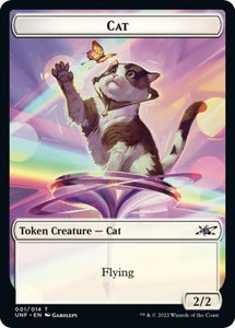 Cat Token - Unfinity (UNF) #1 - Token Magic: The Gathering Trading Card