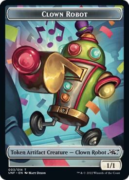 Clown Robot Token (003) - Unfinity Magic: The Gathering trading card