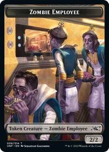 Zombie Employee Token - Unfinity (UNF) #6 - Token Magic: The Gathering Trading Card