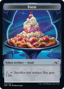Food Token (010) trading card from Unfinity Food Token (010) - Unfinity Magic: The Gathering trading card