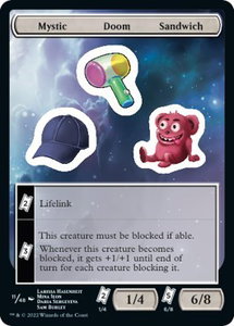 Mystic Doom Sandwich - Unfinity (UNF) #11 - Token Magic: The Gathering Trading Card