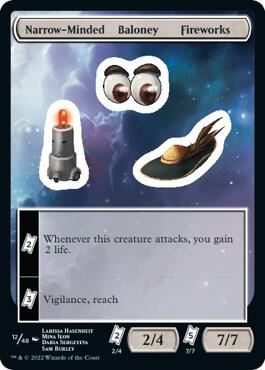 Narrow-Minded Baloney Fireworks - Unfinity Magic: The Gathering trading card